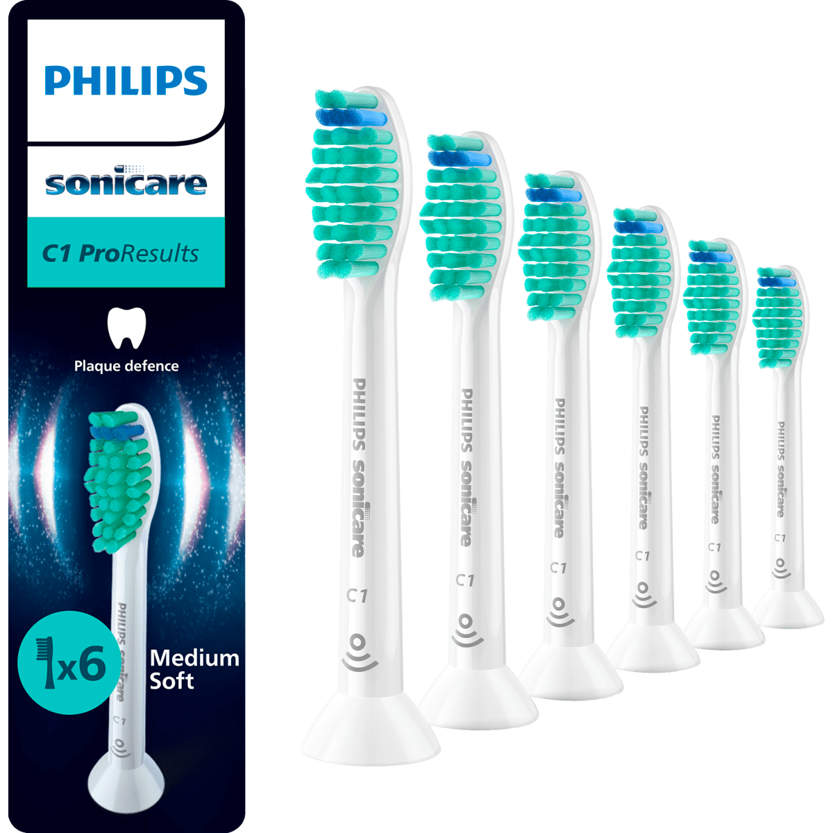 Philips Sonicare ProResults Opzetborstels Wit HX6016/87 6 stuks