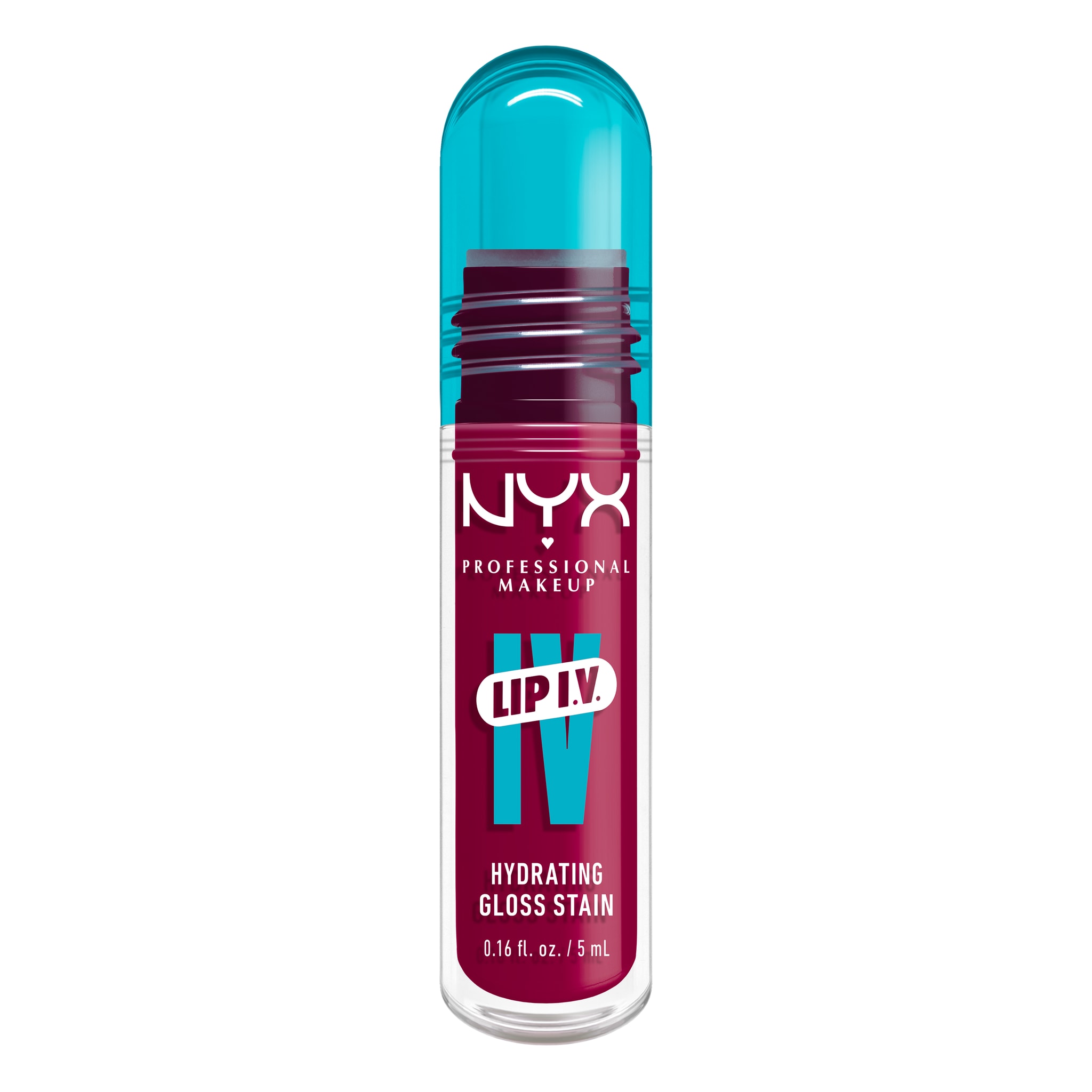 NYX Professional Make Up Lip IV Hydraterende Lipgloss Rood + Stain 19 Magenta Mist