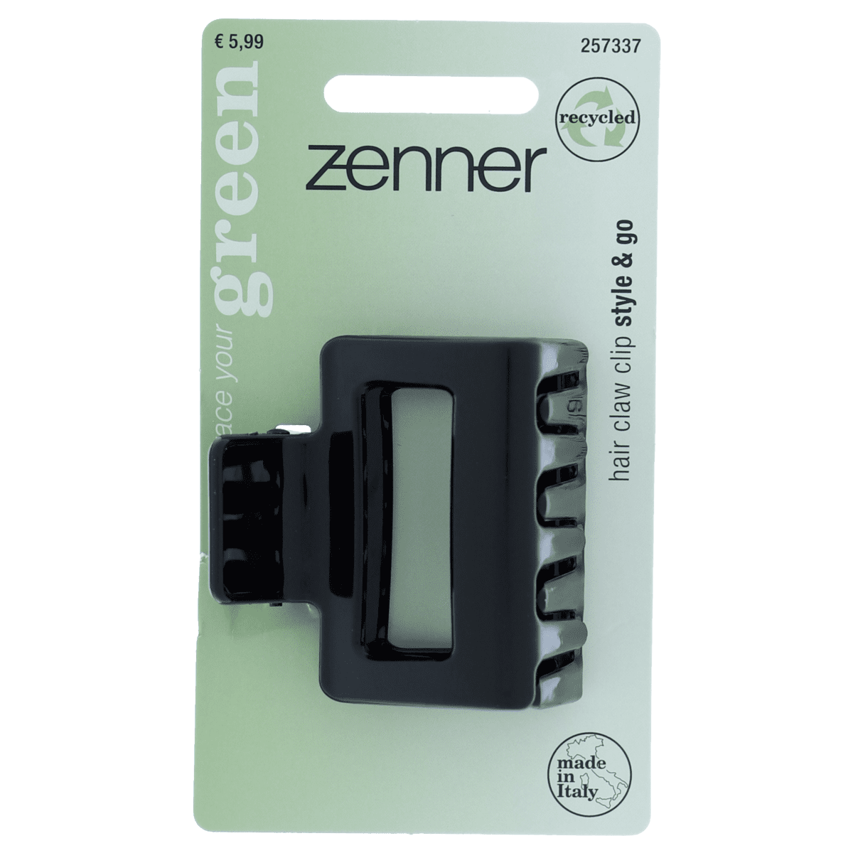 Zenner Haarklem Recycled 5 CM Zwart