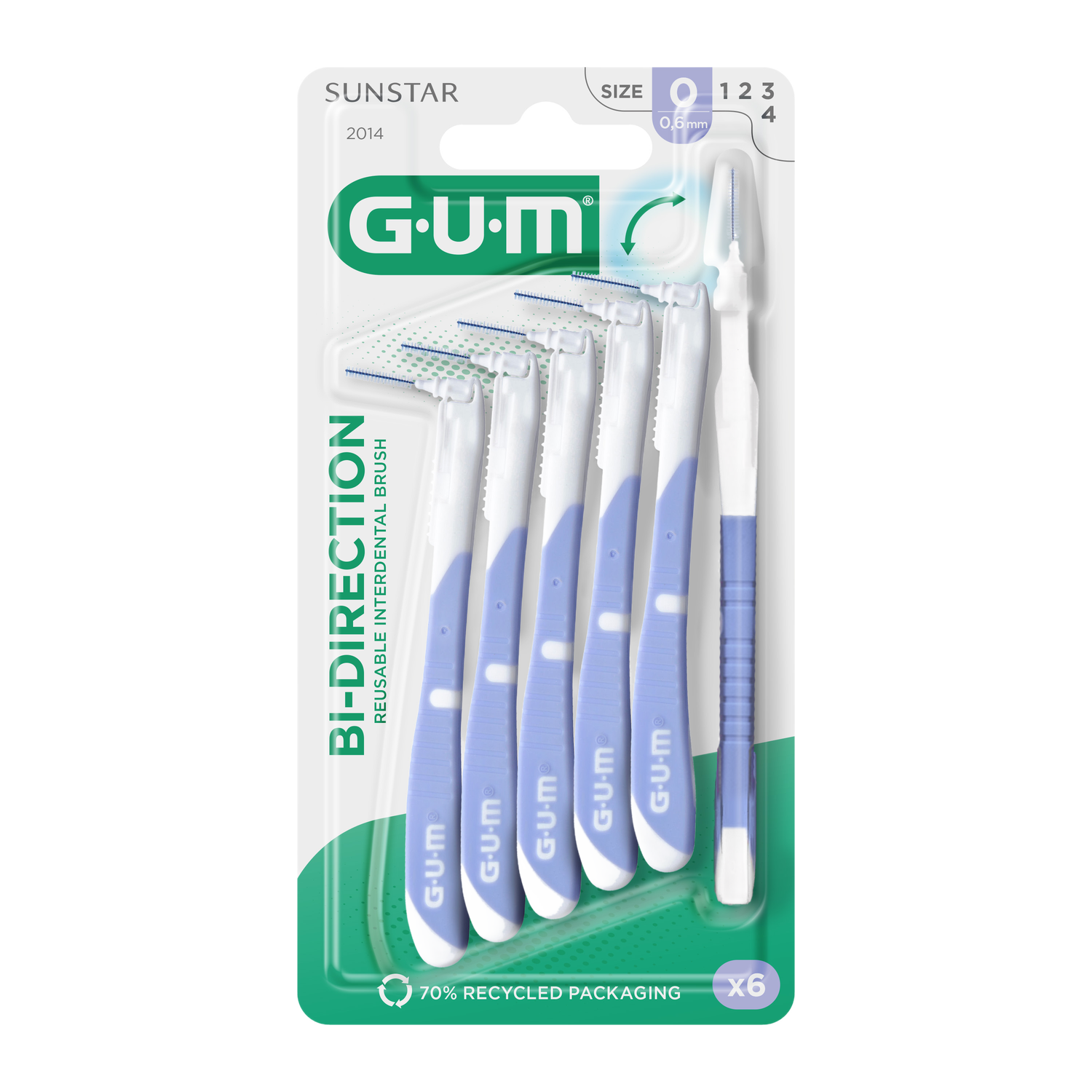 Gum® Bi-Direction ISO 6 Ragers 6 stuks