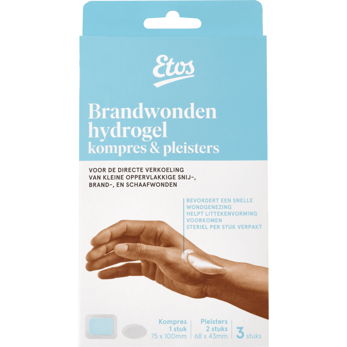 Etos Doosje met 1x Hydrogel Kompres + 2x Hydrogel Pleisters