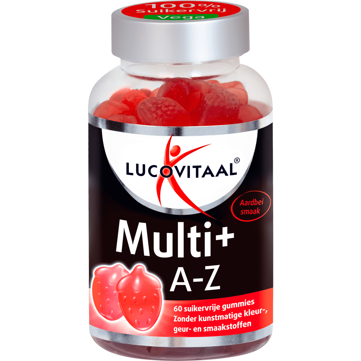 Lucovitaal Multi+ A-Z Suikervrij Gummies Aardbei 60 stuks