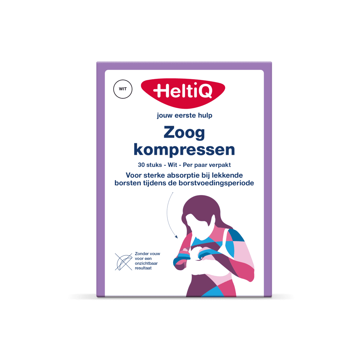 HeltiQ Zoogkompressen Wit 30 stuks