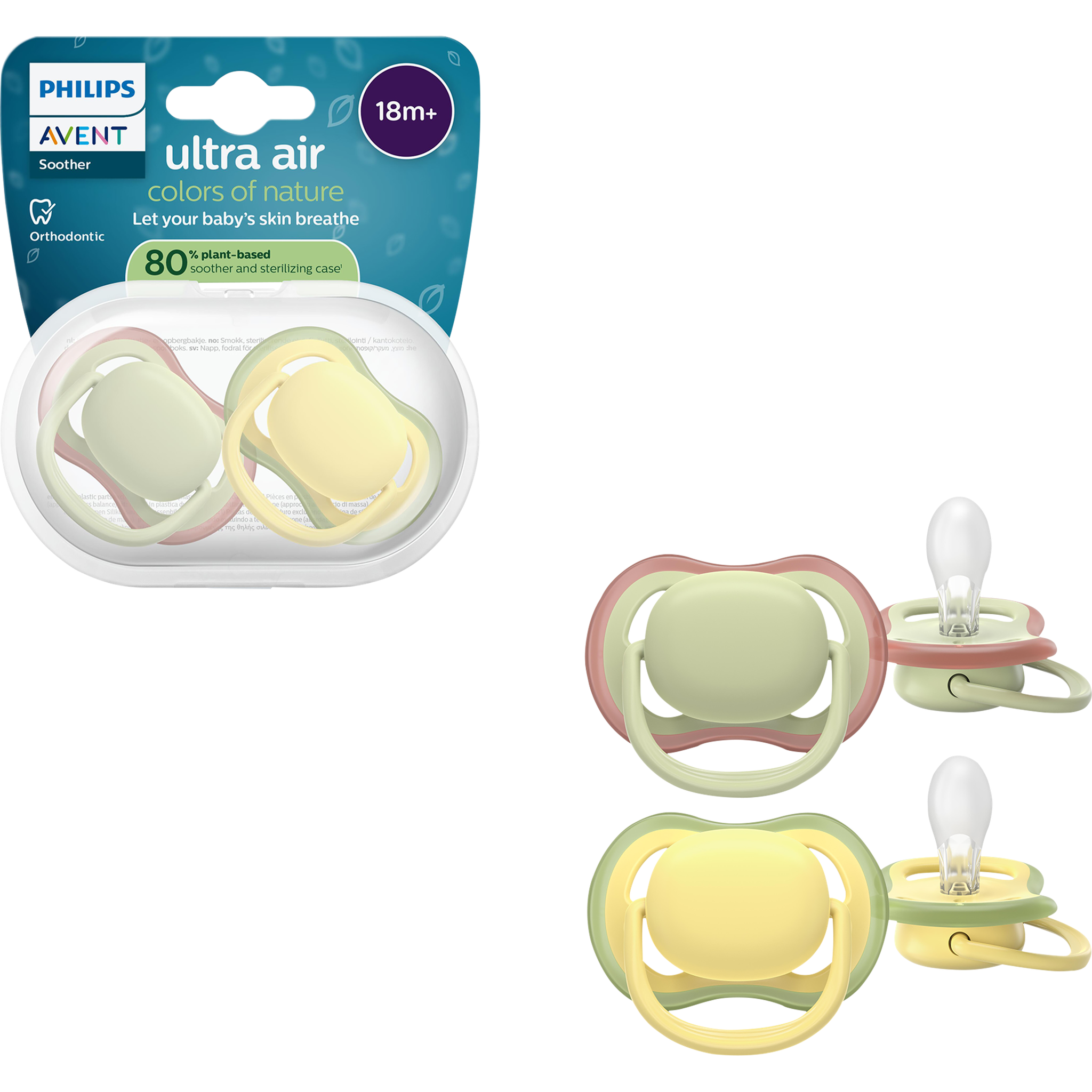 Philips Avent Fopspeen Ultra Air Day 18M+ SCF349/50 2 stuks