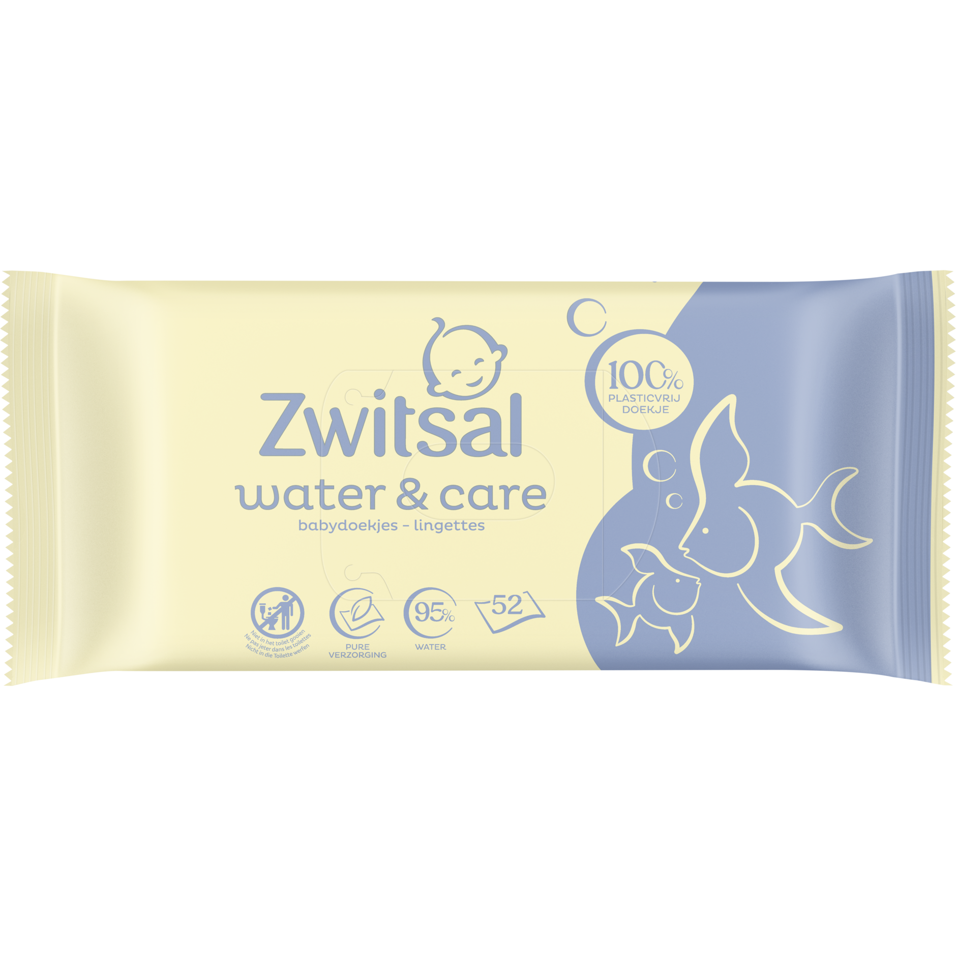 Zwitsal Water & Care Billendoekjes 52 stuks