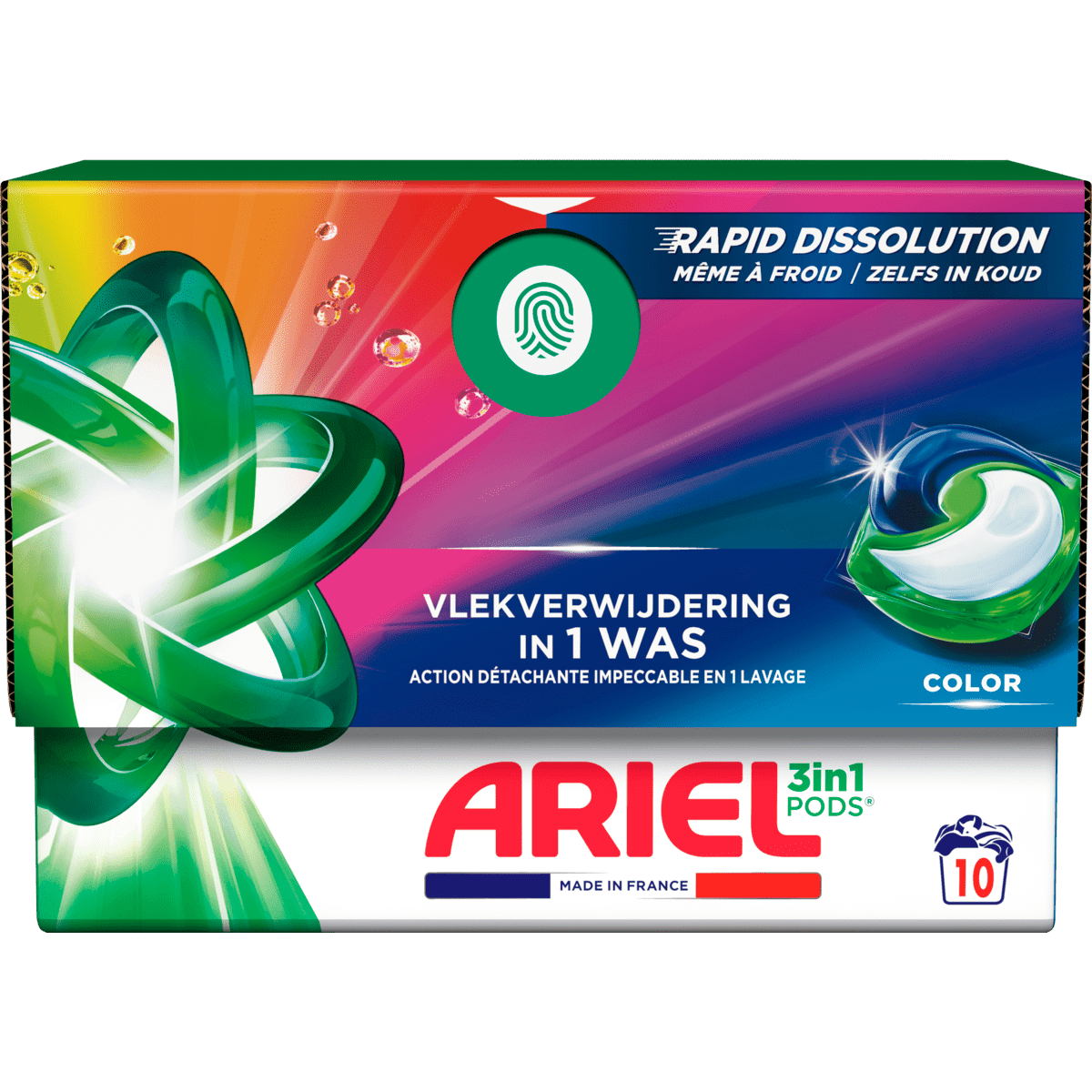 Ariel 3-In-1 Pods Color Wasmiddelcapsules 10 stuks