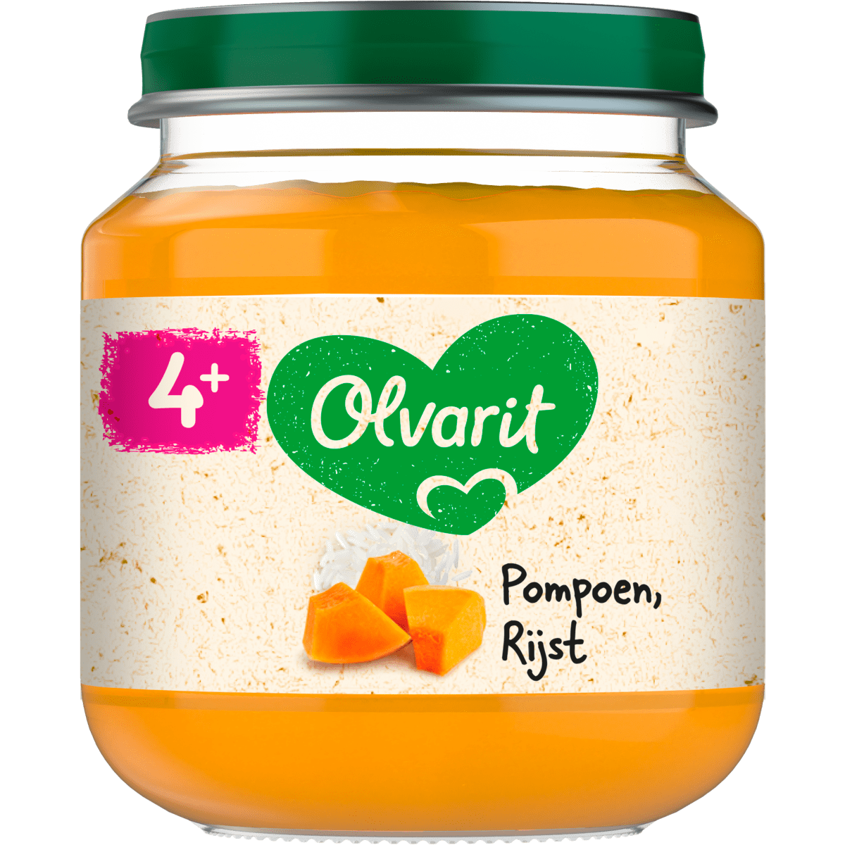 Olvarit Pompoen Rijst 4+ Maanden 125 gram