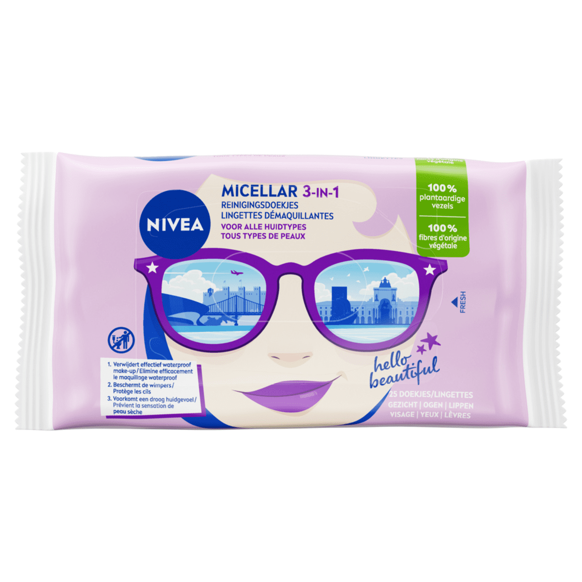 NIVEA MicellAIR Skin Breathe Reinigingsdoekjes 25 stuks