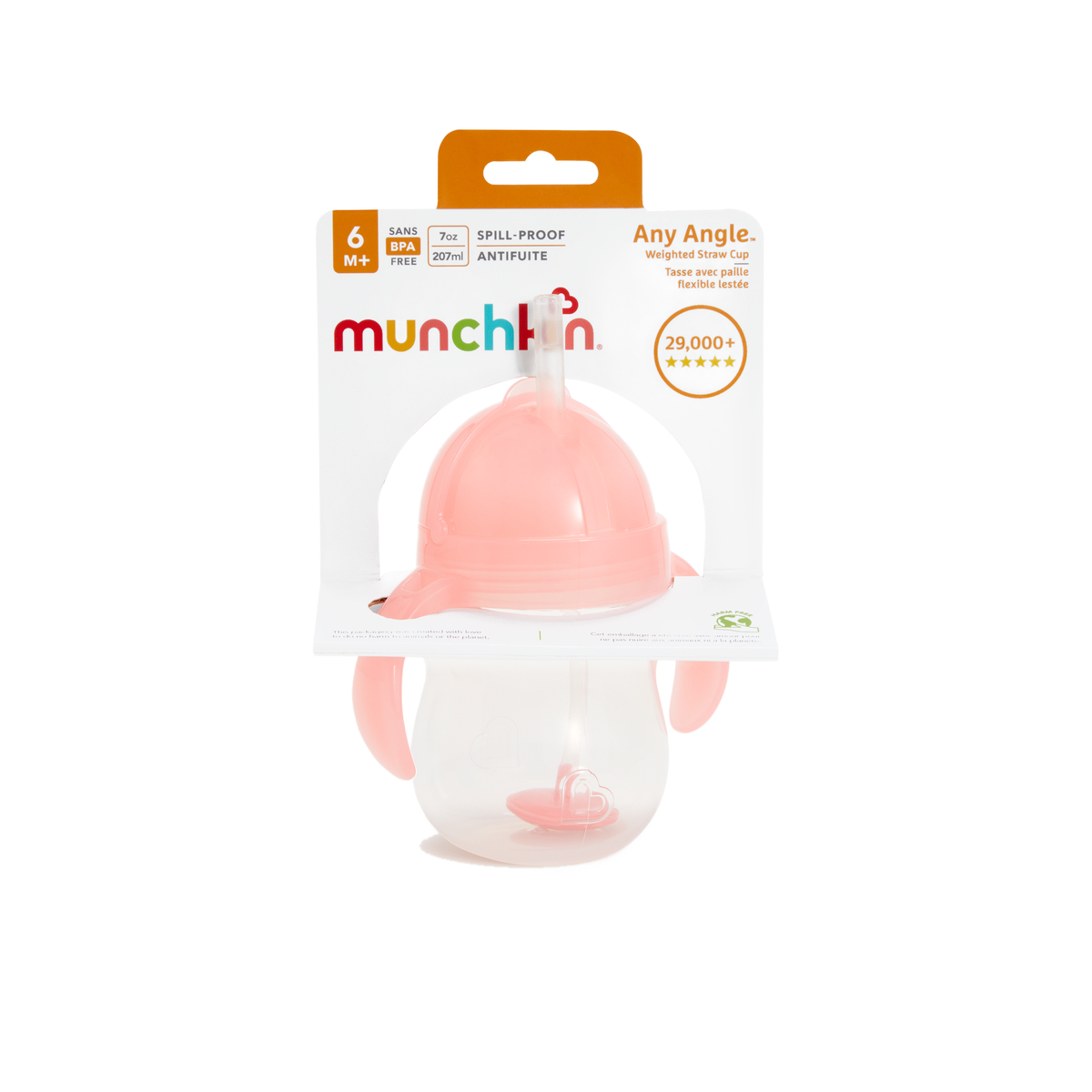 Munchkin Cl Lock Tip & Sip Beker Pink 1 Stuks
