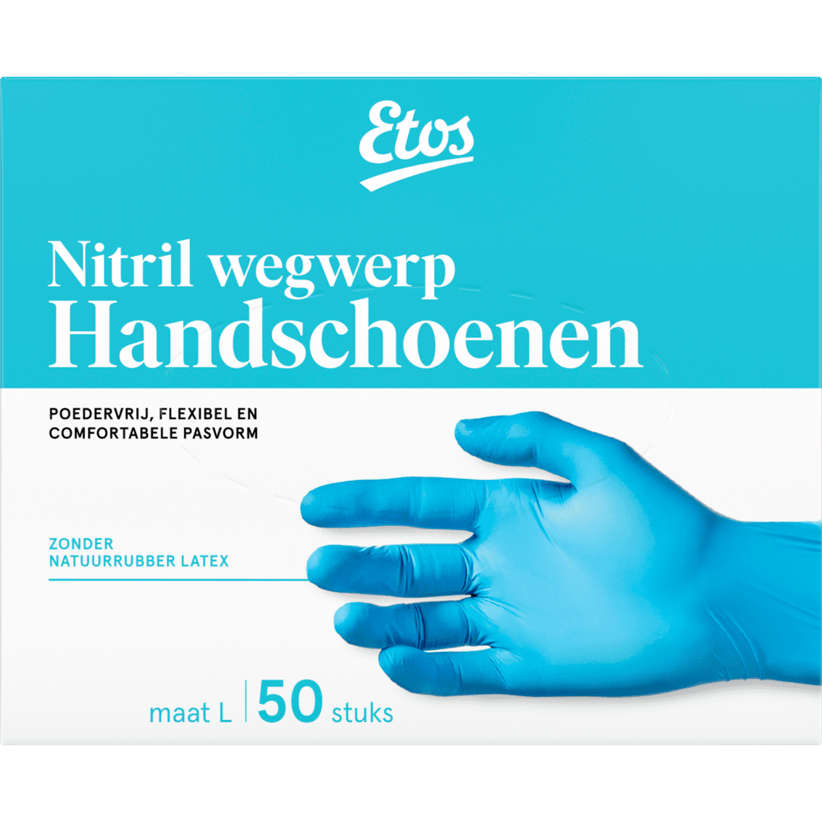 Etos Nitril Wegwerp Handschoenen Maat L 50 stuks