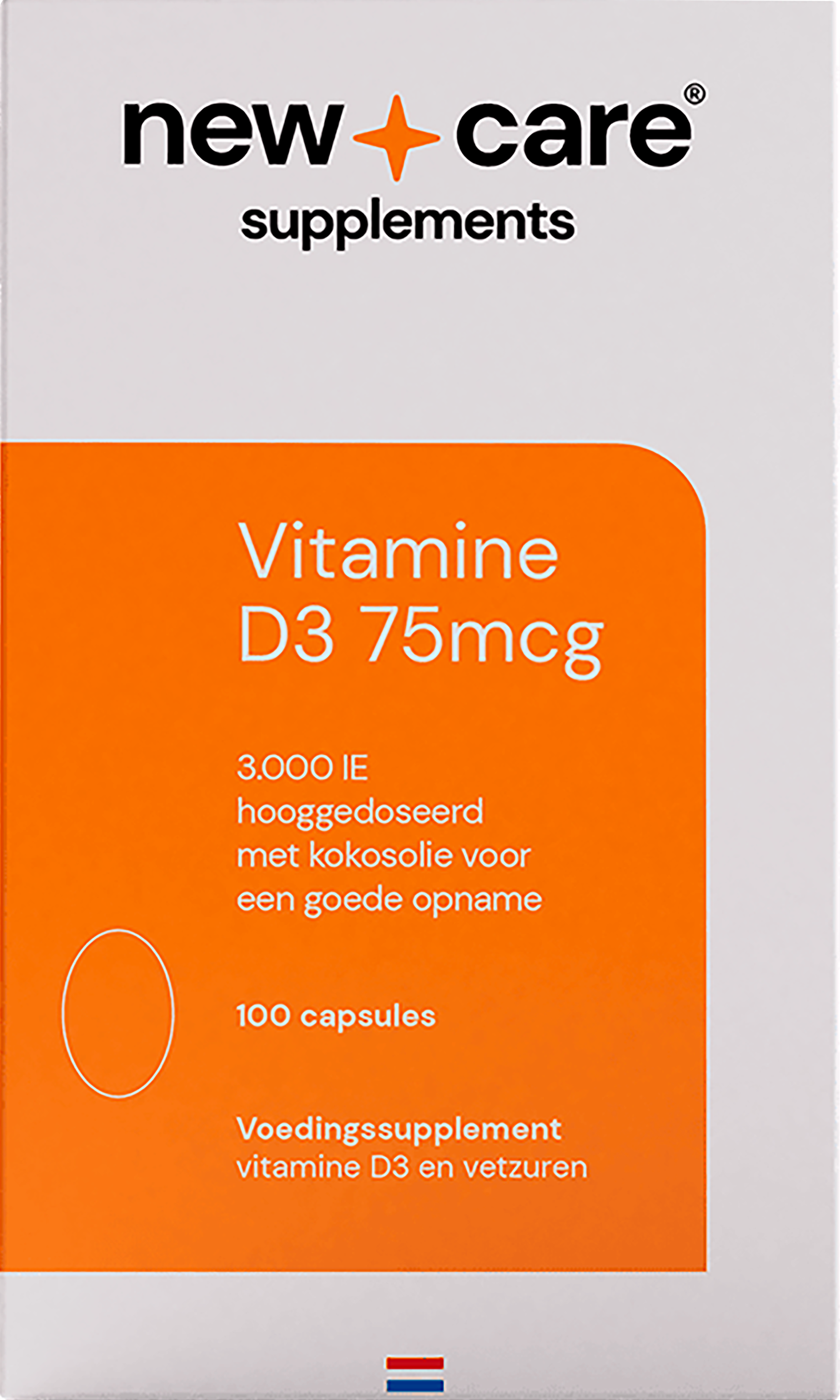 New Care Vitamine D3 75 MCG Capsules 100 stuks