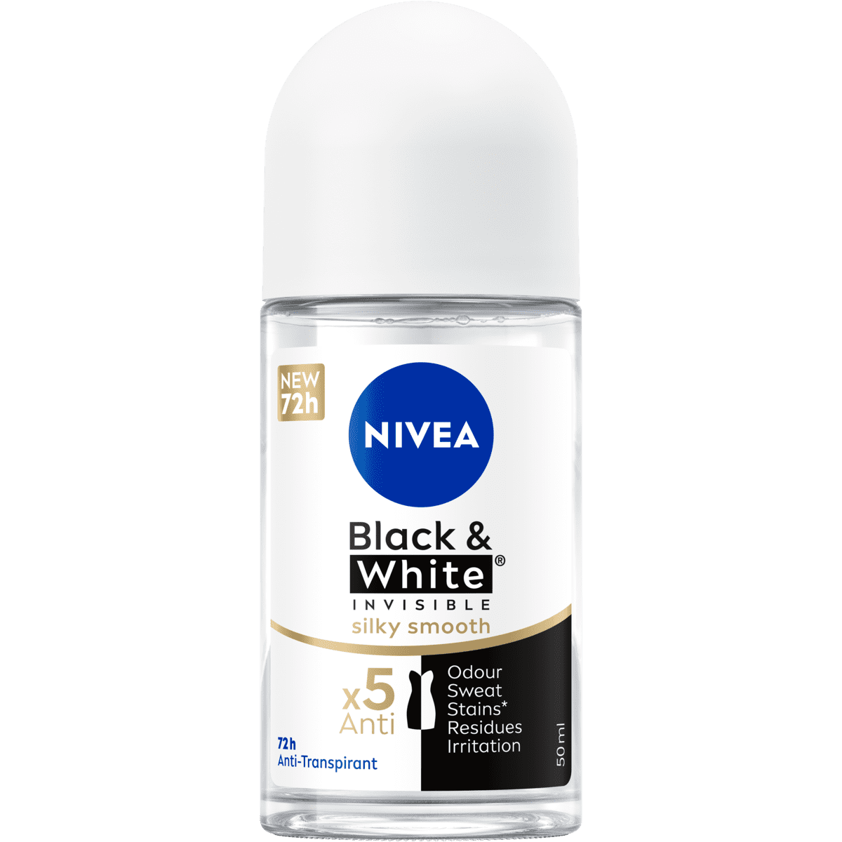 NIVEA Black & White Invisible Silky Smooth Deodorant Roller 50 ML