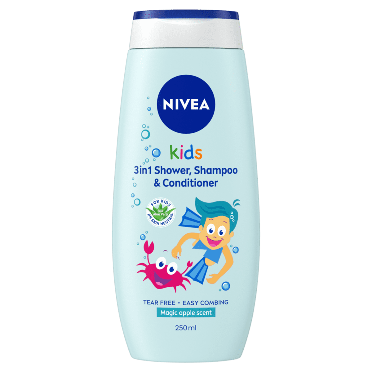 NIVEA Kids 3-in-1 Magic Apple Douche, Shampoo & Conditioner 250 ML