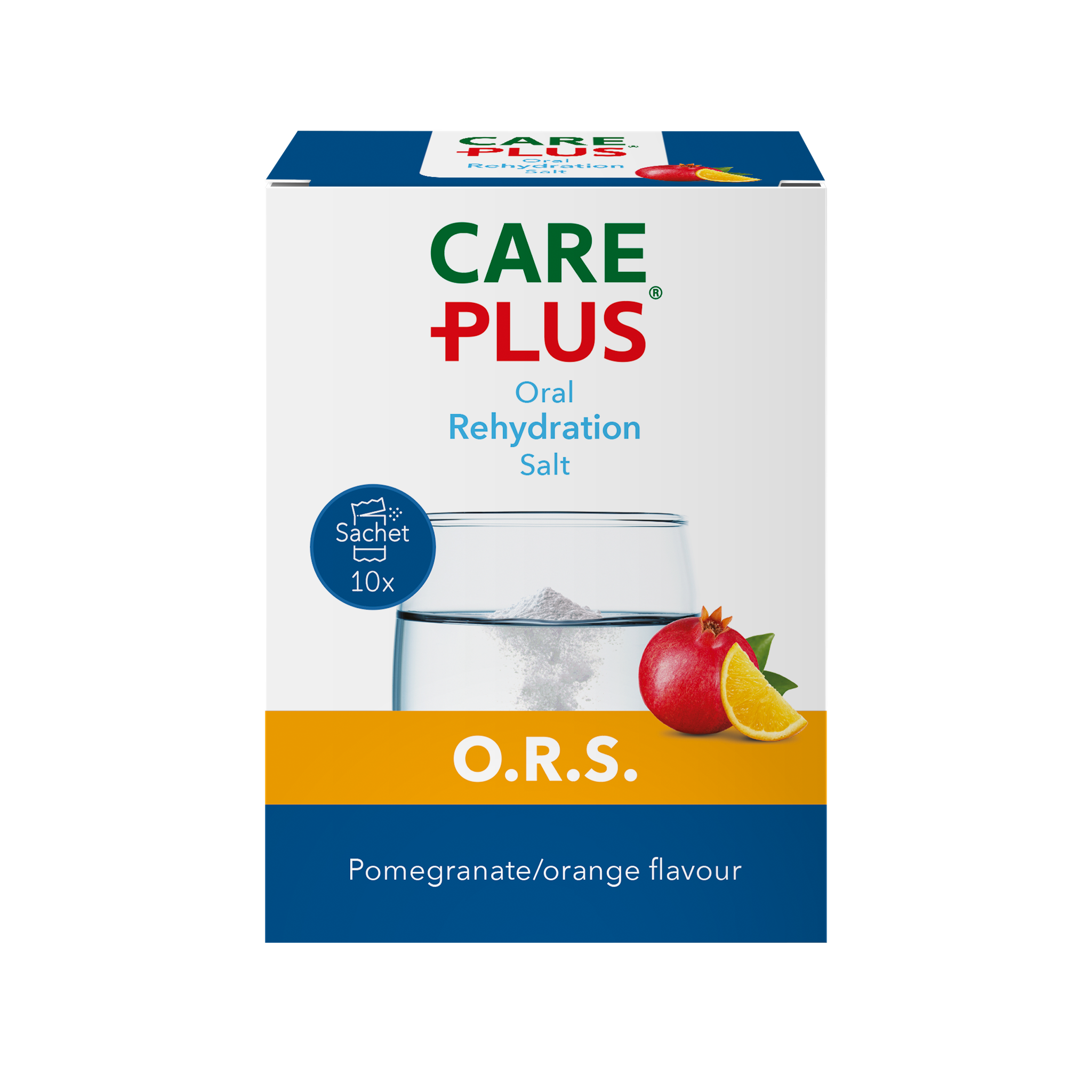 Care Plus O.R.S. Sachets Granaatappel Sinaasappel 10 stuks