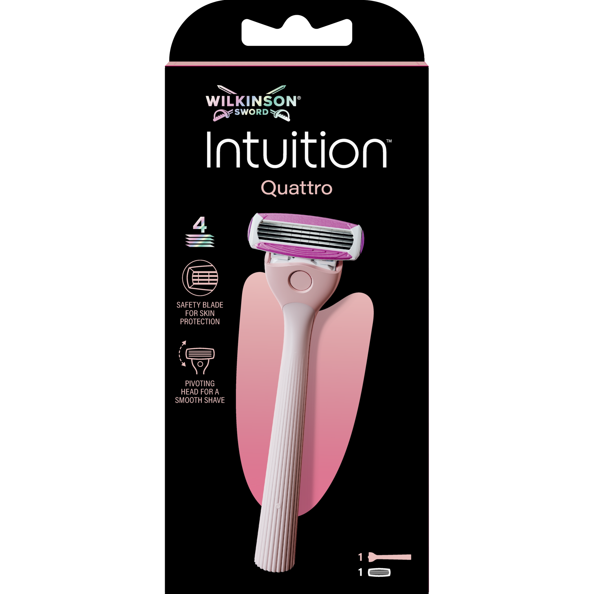 Wilkinson Sword Intuition Quattro For Woman Scheersysteem Met 1 Navulmesje