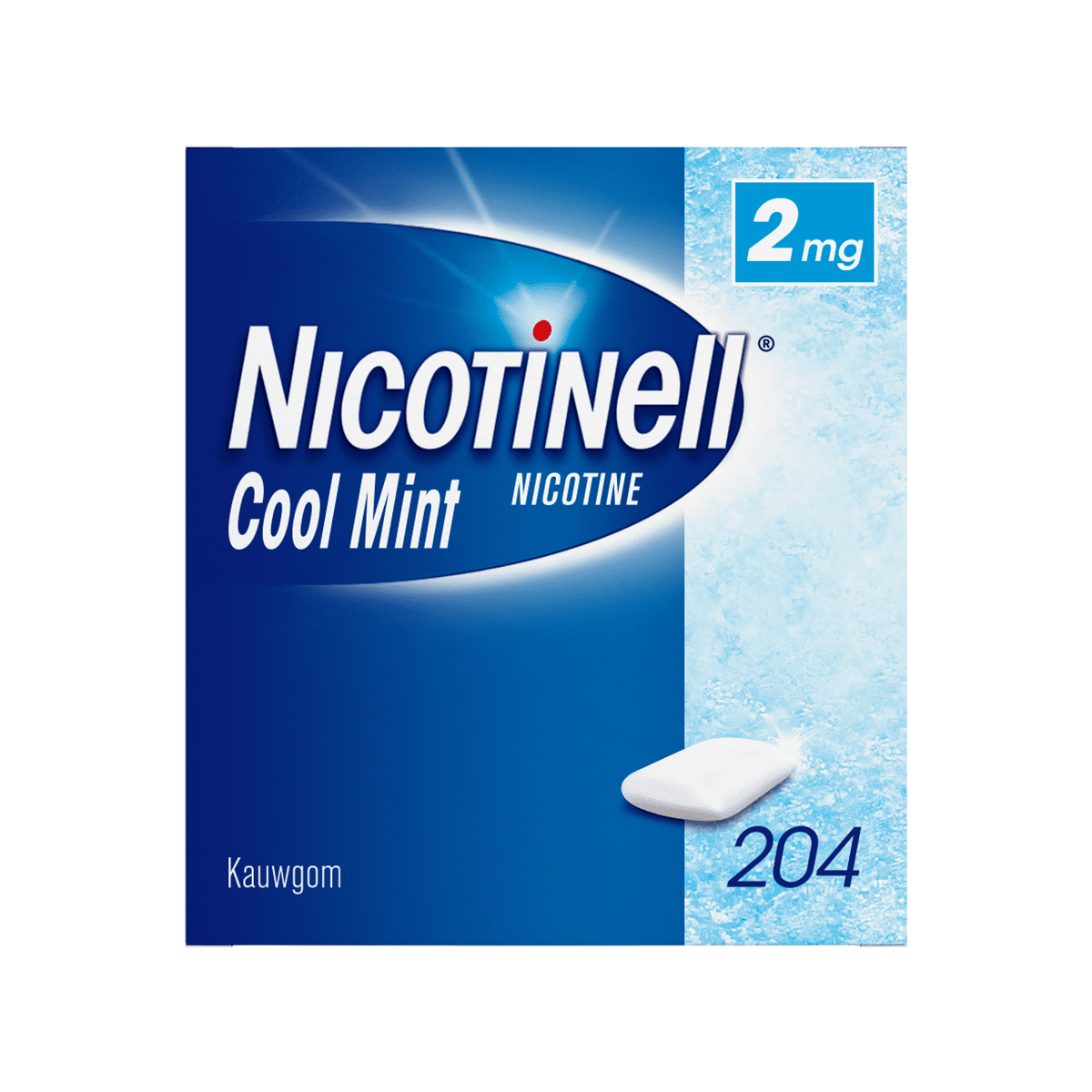 Nicotinell Kauwgom Cool Mint 2 MG Stoppen met Roken 204 stuks