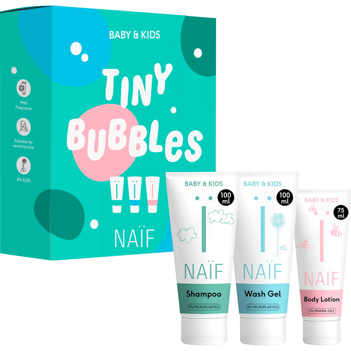 Naïf Baby & Kids Tiny Bubbels Essentials Cadeau Set