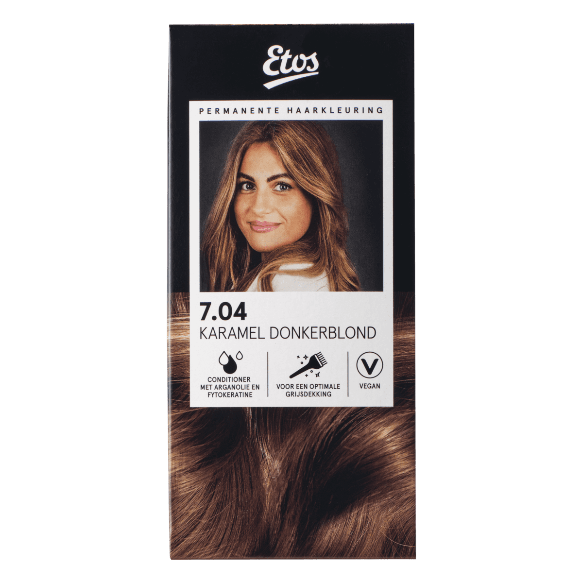 Etos Permanente Haarkleuring 7.04 Karamel Donkerblond