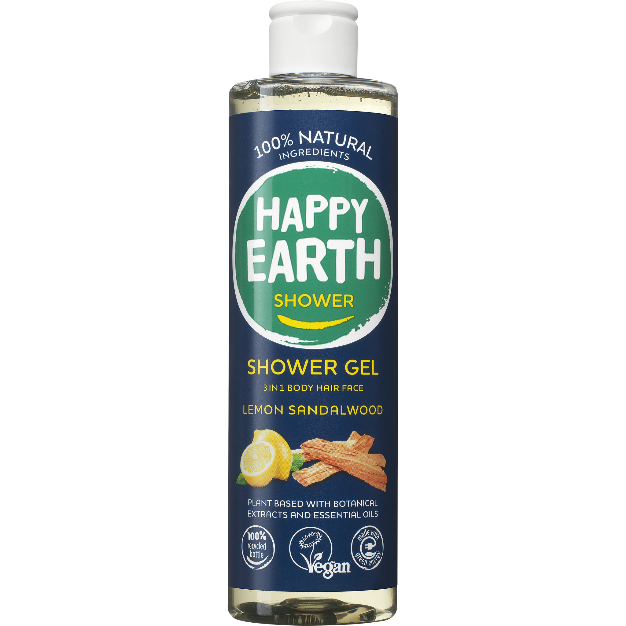 Happy Earth 100% natuurlijke Lemon Sandalwood Douchegel 300 ML