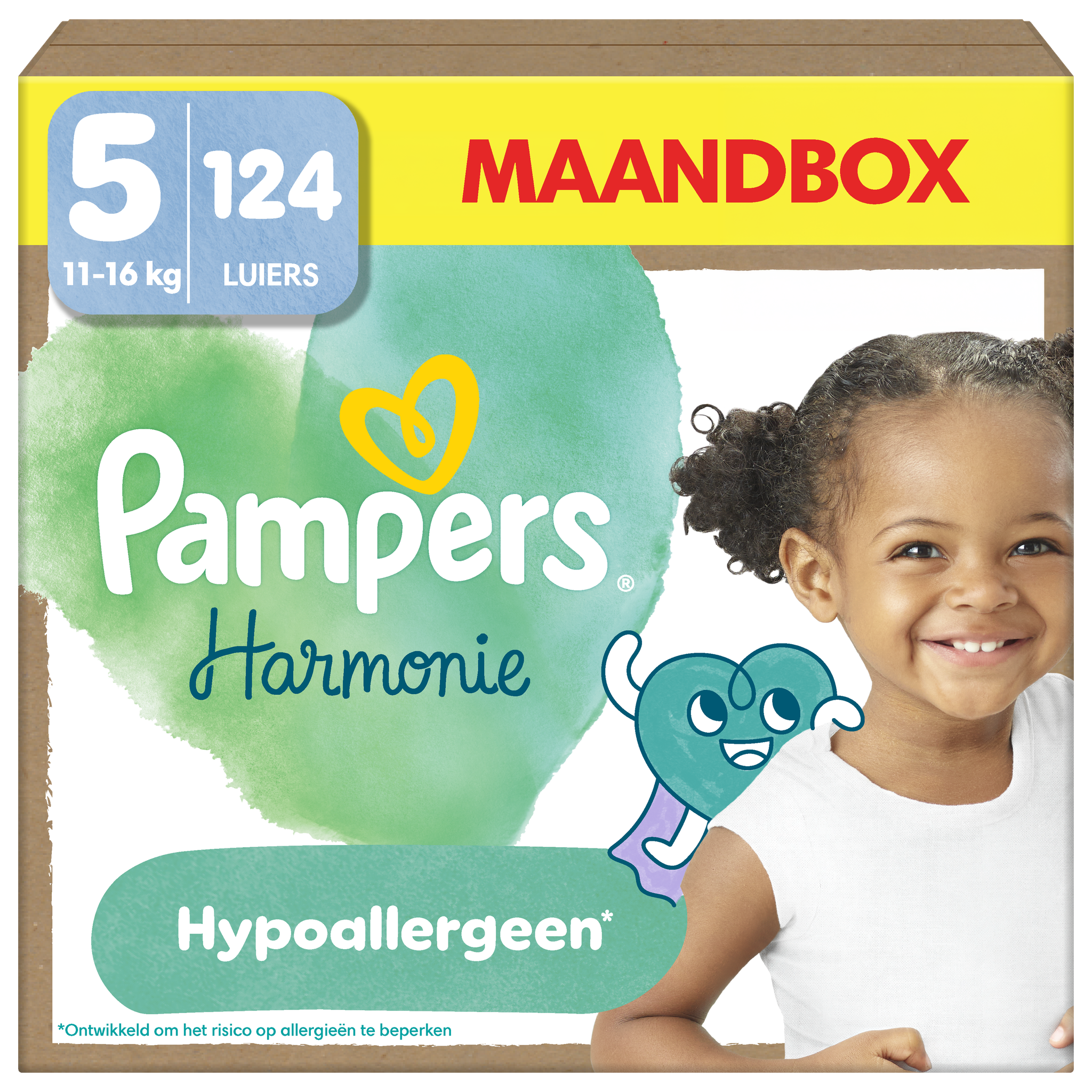 Pampers Harmonie Maandbox Luiers Maat 5 11-16 kg 124 stuks