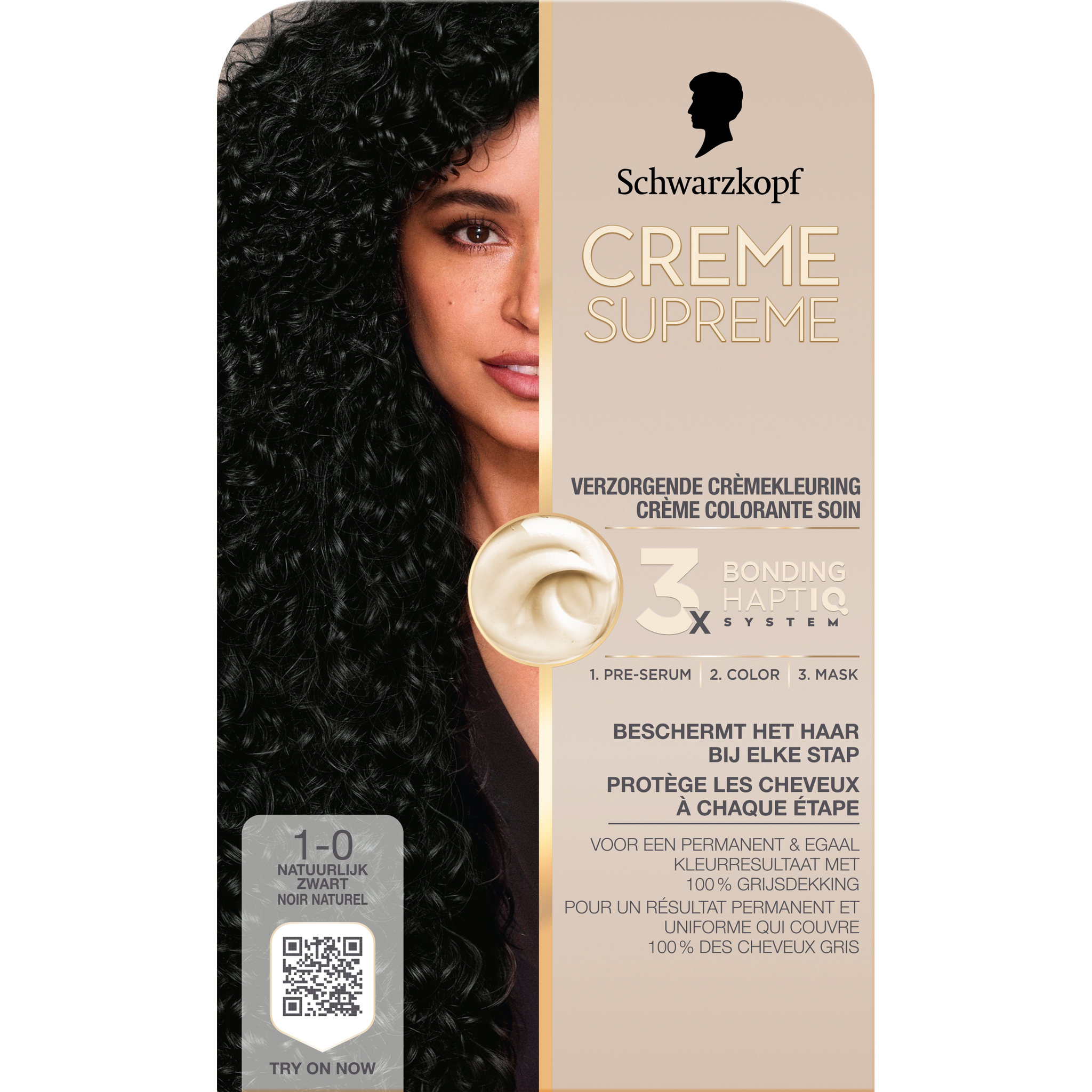 Schwarzkopf Creme Supreme Haarkleuring 1-0 Natuurlijk Zwart