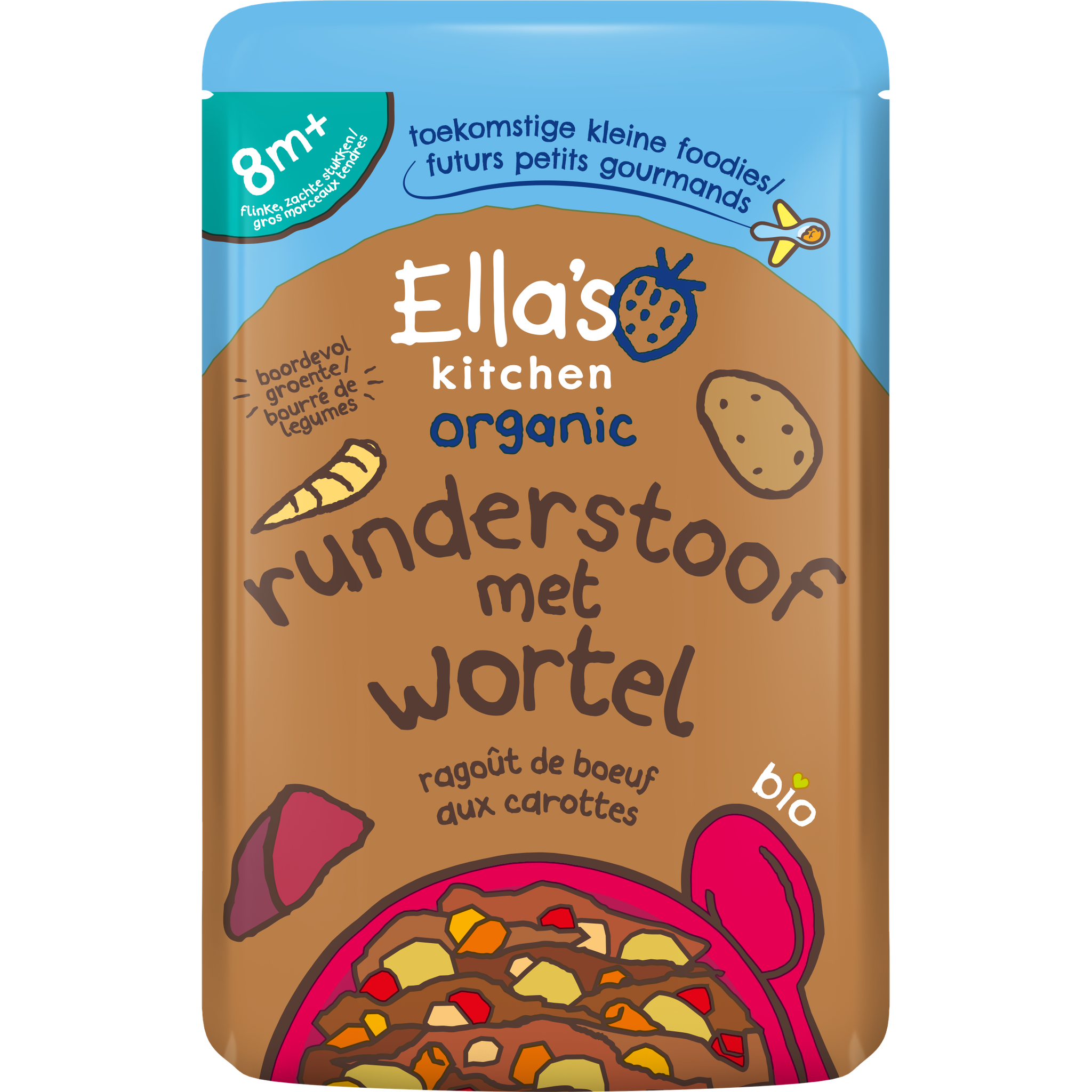 Ella's Kitchen Bio Runderstoof Wortel 8+ Maanden 190 gram