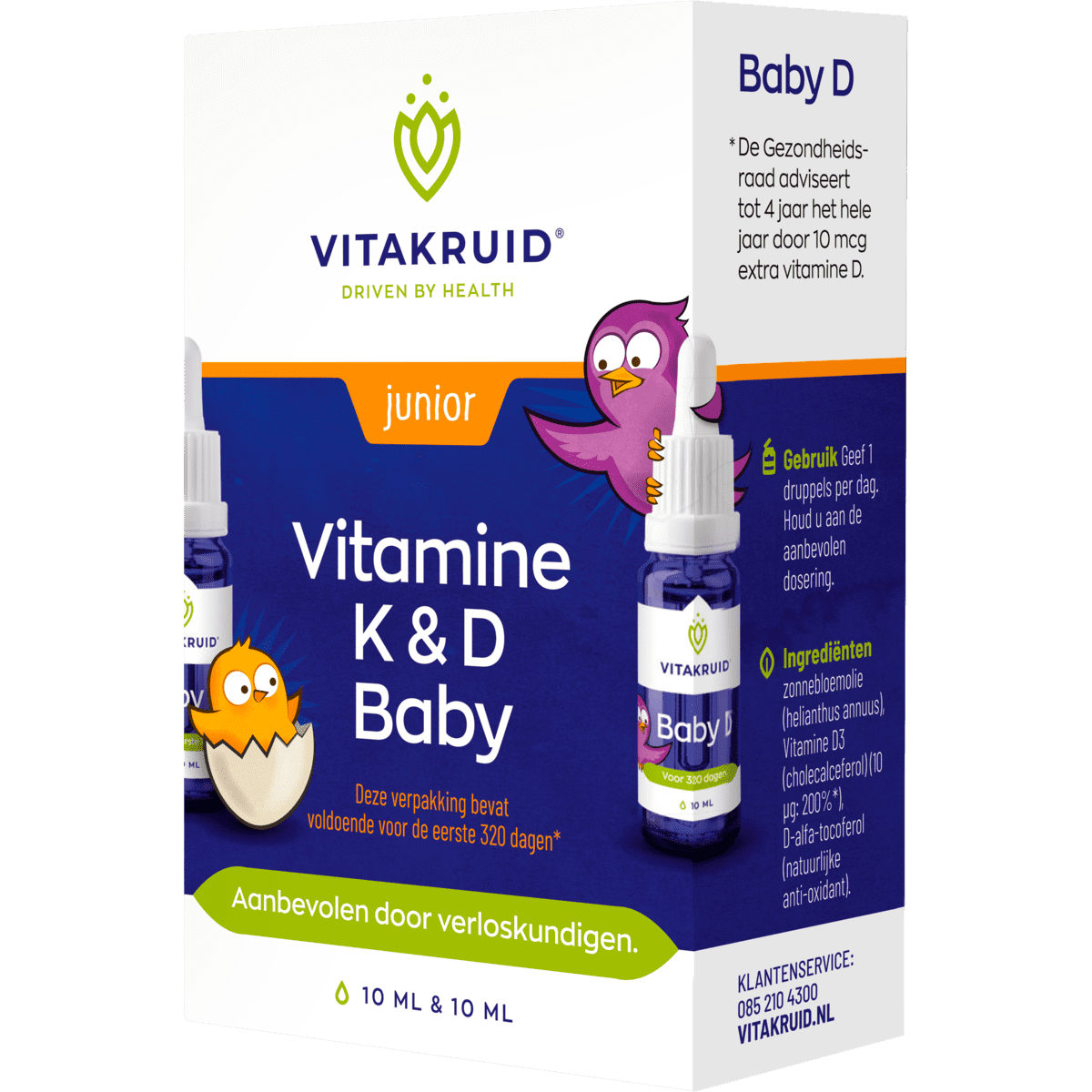 Vitakruid Vitamine K D Baby 2 x 10 ML