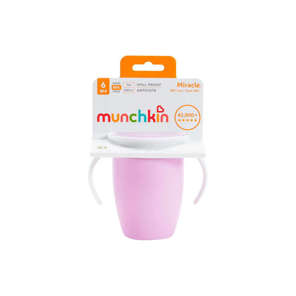 Munchkin Drinkbeker met Rietje en Click Lock Top Set, Baby & Peuter Tuitbekers met Rietje, BPA-Vrije Antilek Tuitbeker, Vaatwasserbestendig, Verzwaard Rietje - 2 Stuks x 296ml, Roze/Paars