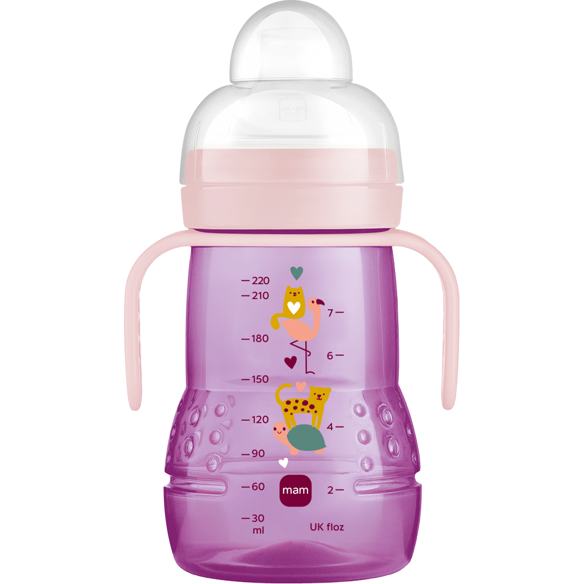 MAM Trainer+ Oefenbeker 4+ Maanden Roze 220 ML