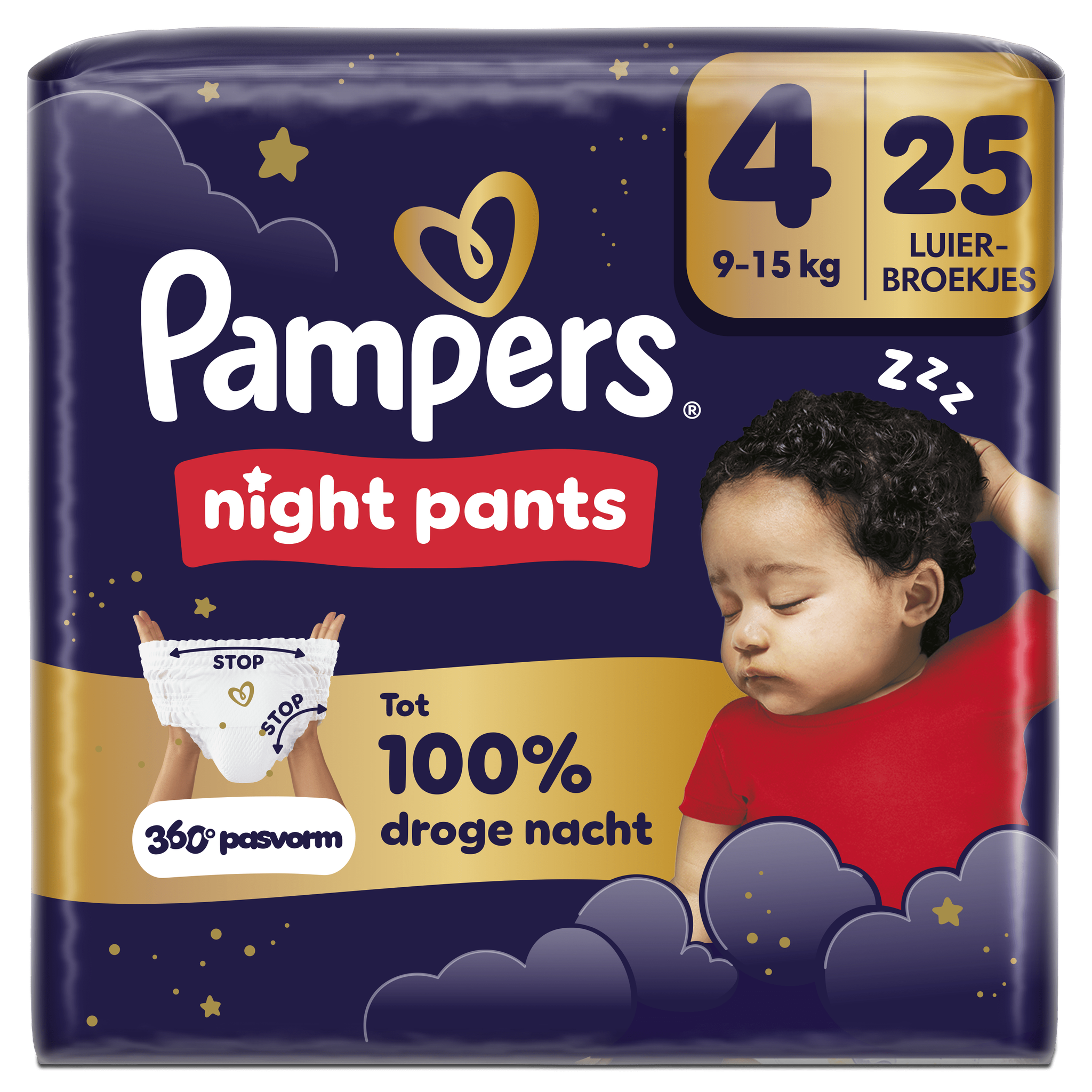 Pampers Baby Dry Night Pants Luierbroekjes Maat 4 9-15 kg 25 stuks