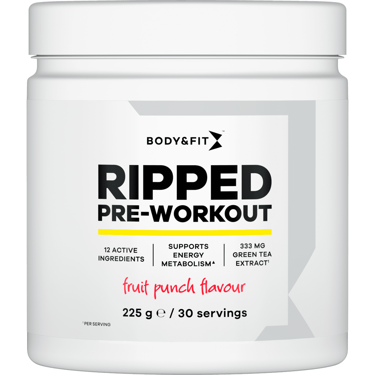 Body&Fit Ripped Pre-Workout Fruit Punch 225 gram