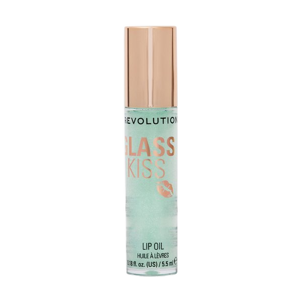 Revolution Glass Kiss Roller Ball Lip Oil Pixiedust Green Shimmer