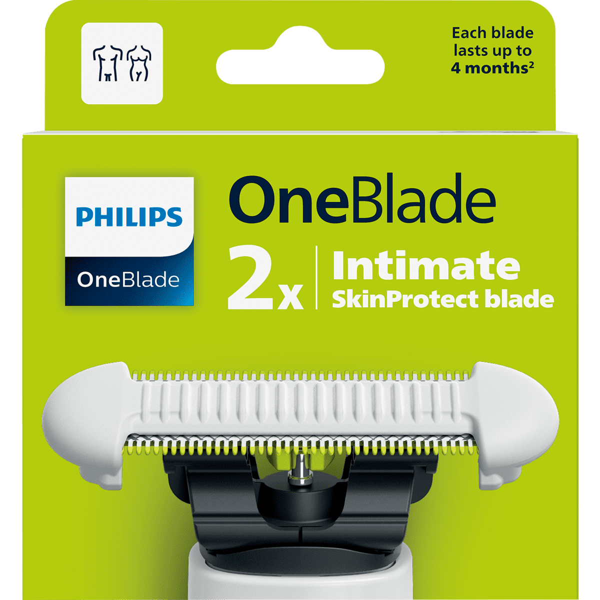 Philips OneBlade Intimate Male Navulmesjes QP229/50 2 stuks