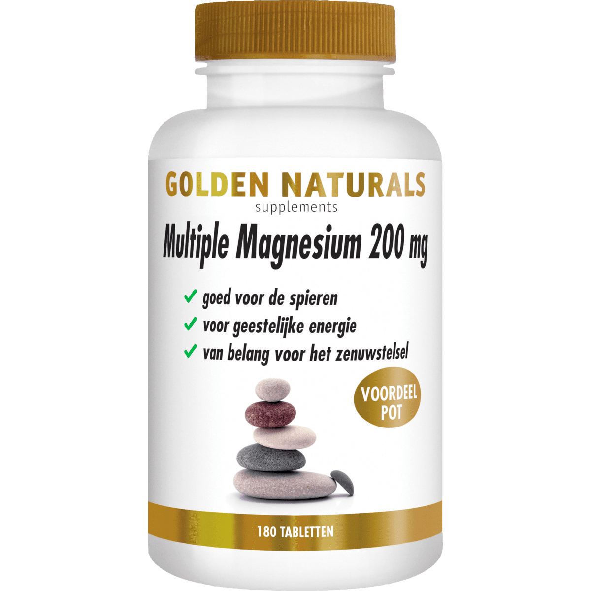 Golden Naturals Multiple Magnesium 200 MG Tabletten 180 stuks