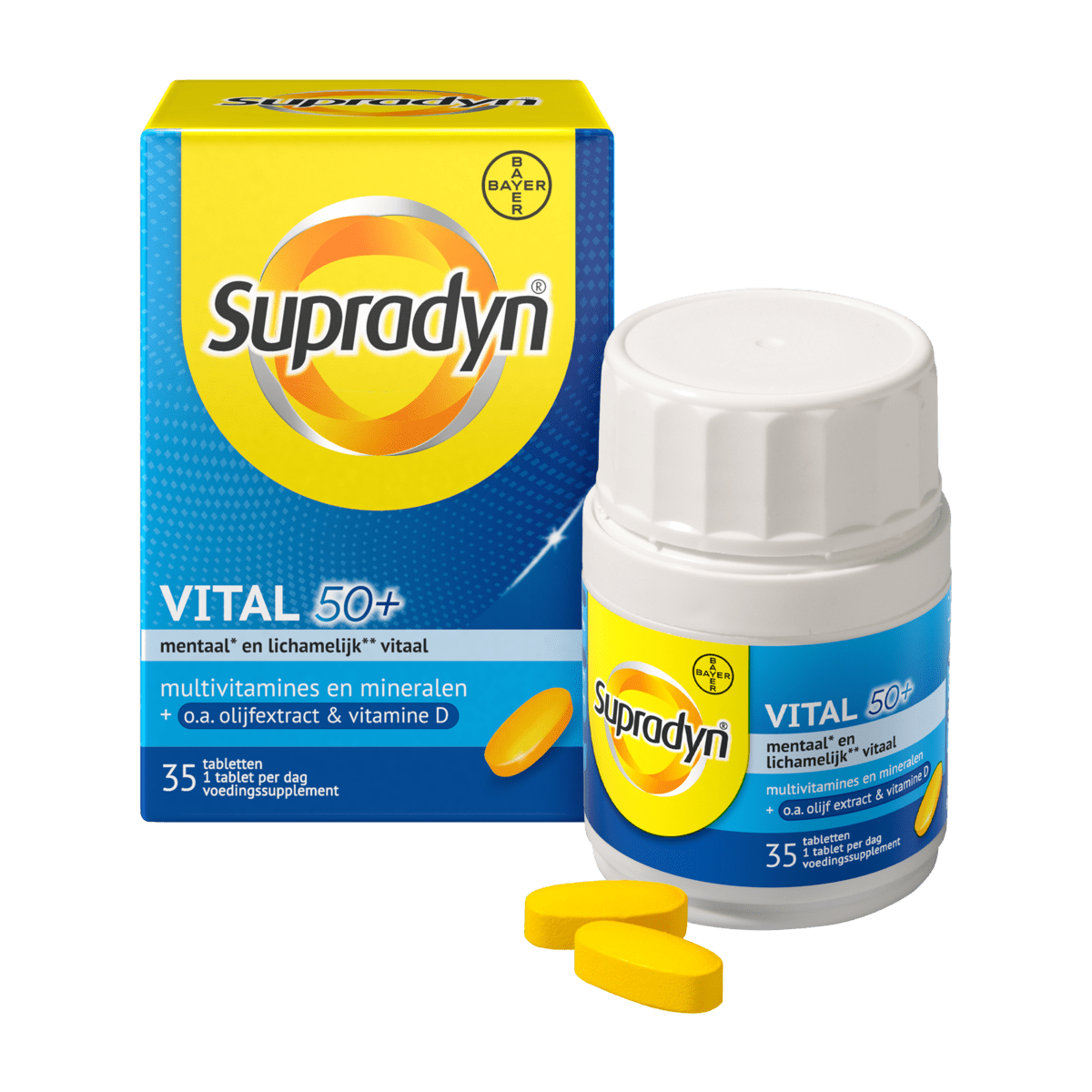 Supradyn Vital 50+ Multivitamines Vijftigplussers Tabletten 25 stuks