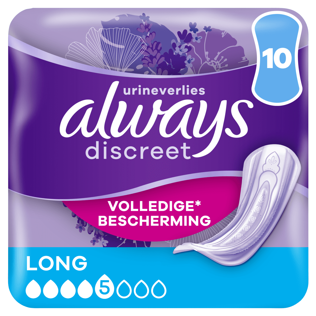 Always Incontinentieverband Discreet Long 10 stuks