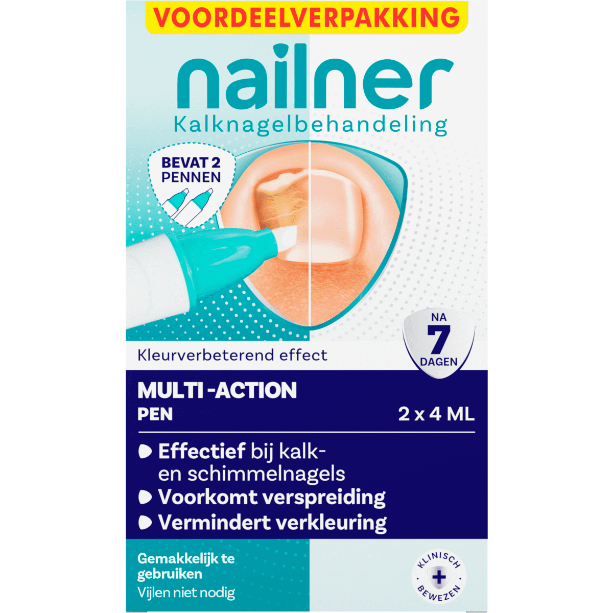 Nailner Kalknagelpen Multi-Action 2x4 ML