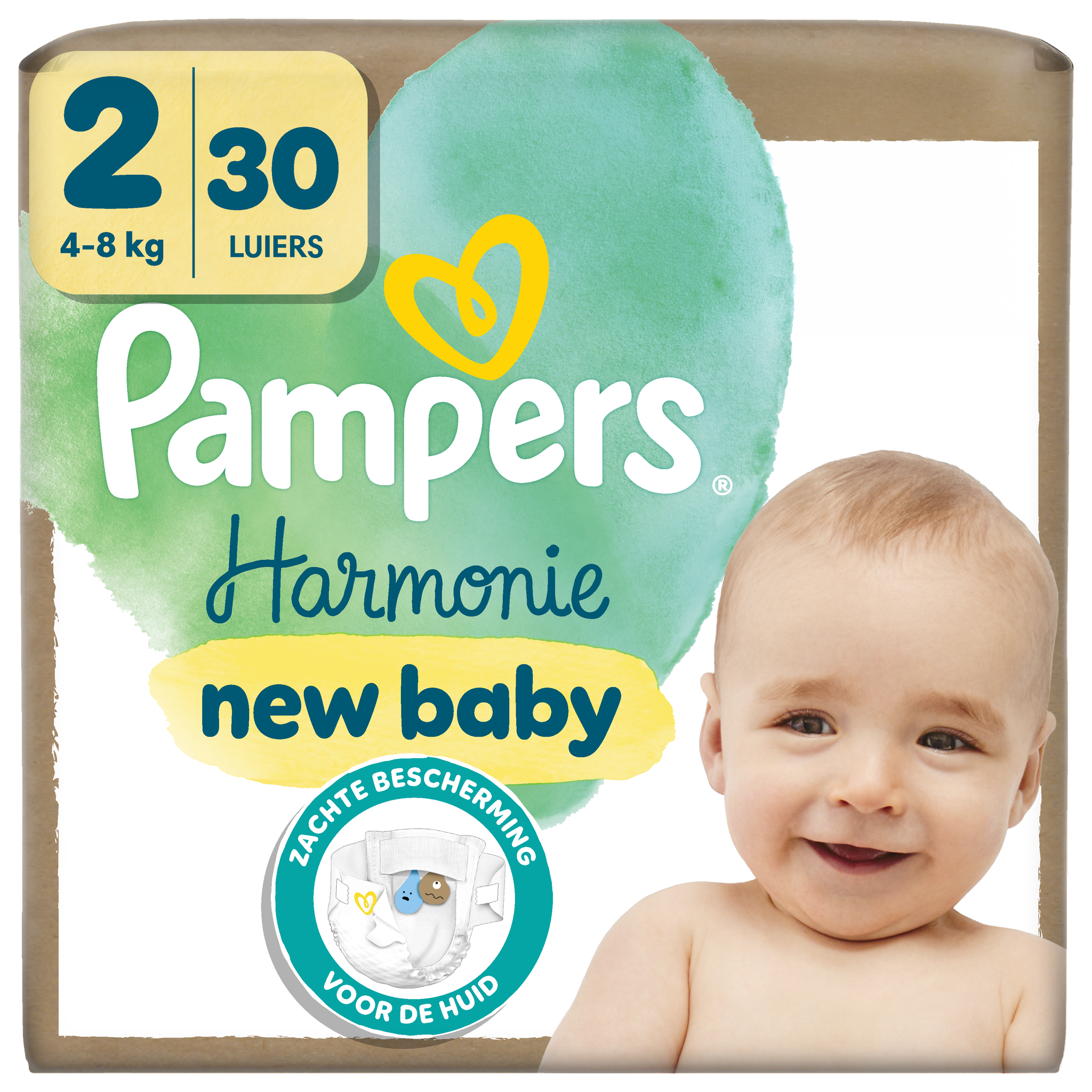 Pampers Harmonie Luiers Maat 2 4-8 kg 30 stuks