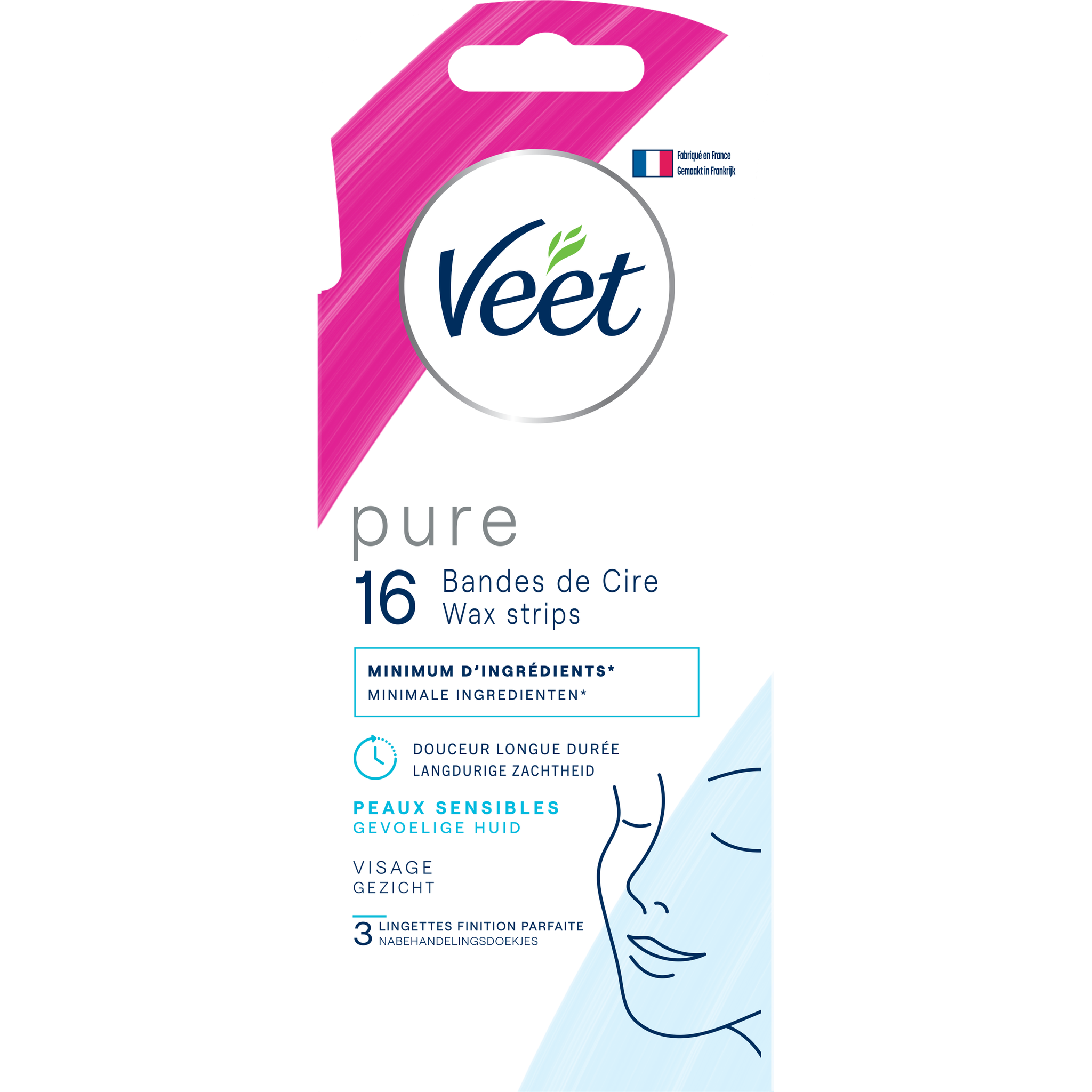 Veet Pure Gezicht Waxstrips 16 stuks