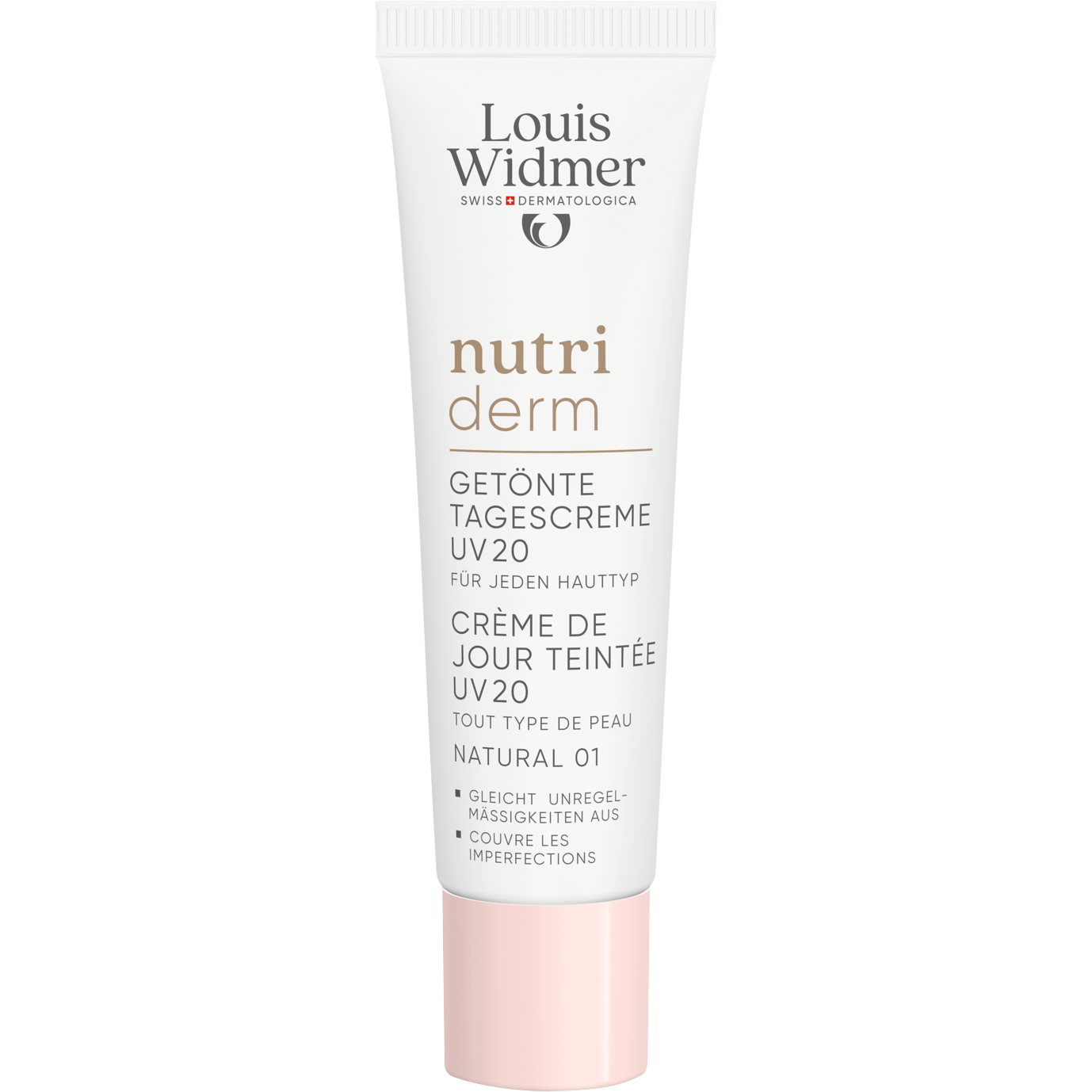 Louis Widmer Nutriderm Getinte Dagverzorging SPF20 Naturel 01 Zonder Parfum 30 ML