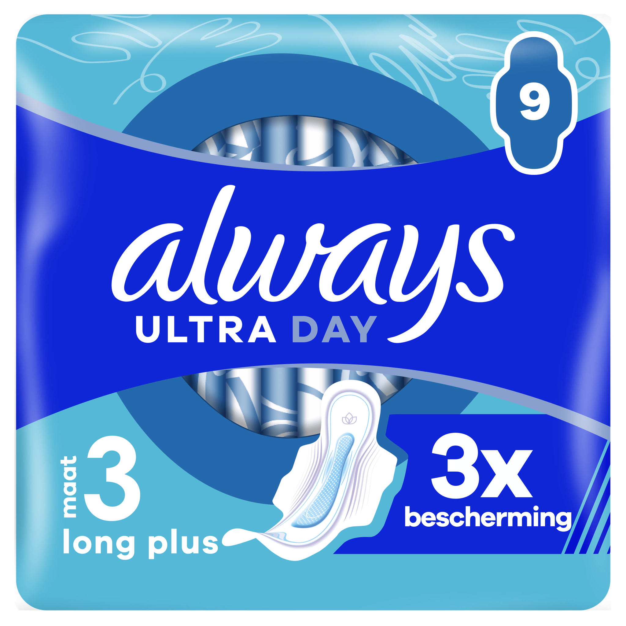 Always Maandverband Ultra Day Long Plus Wings 9 stuks