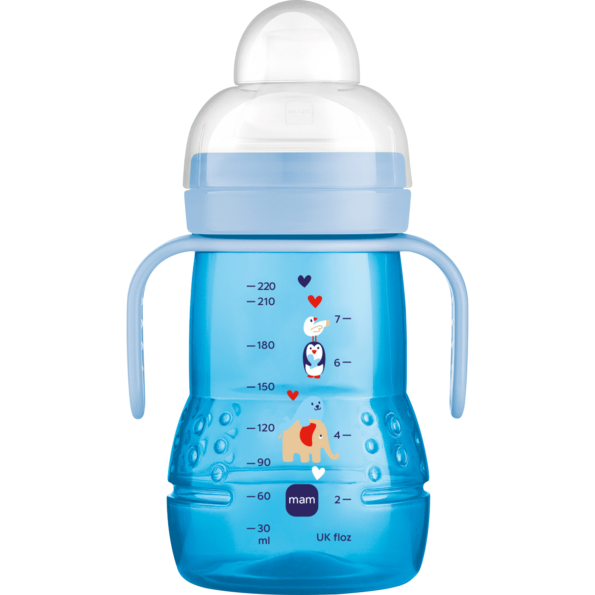 MAM Trainer+ Oefenbeker 4+ Maanden Blauw 220 ML