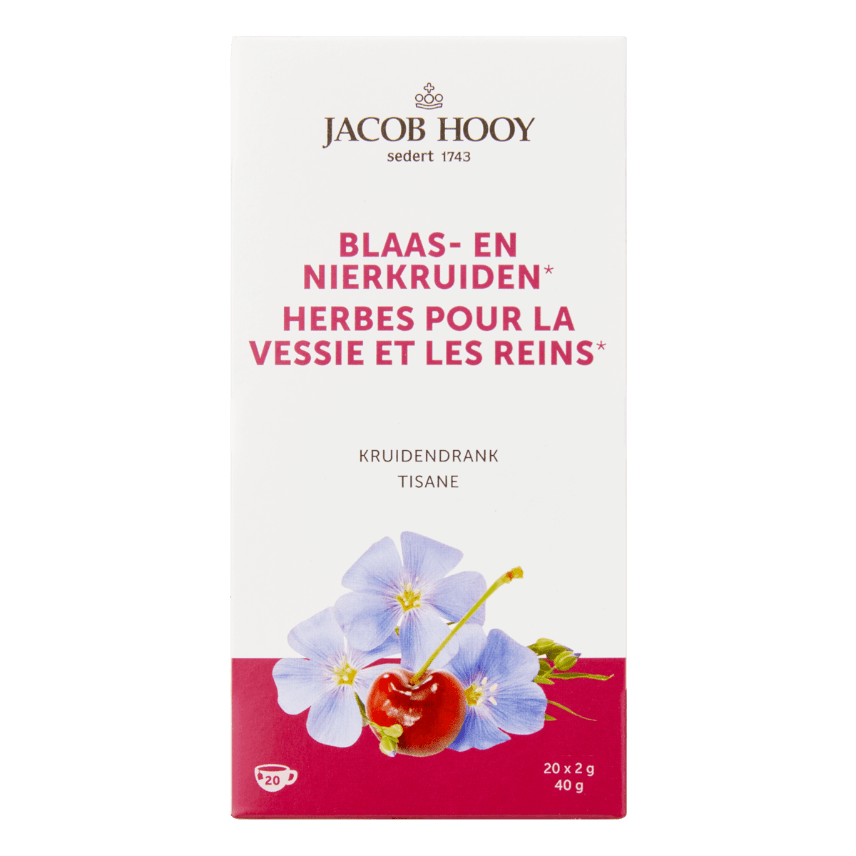 Jacob Hooy Theezakjes Blaas en Nier 20 stuks