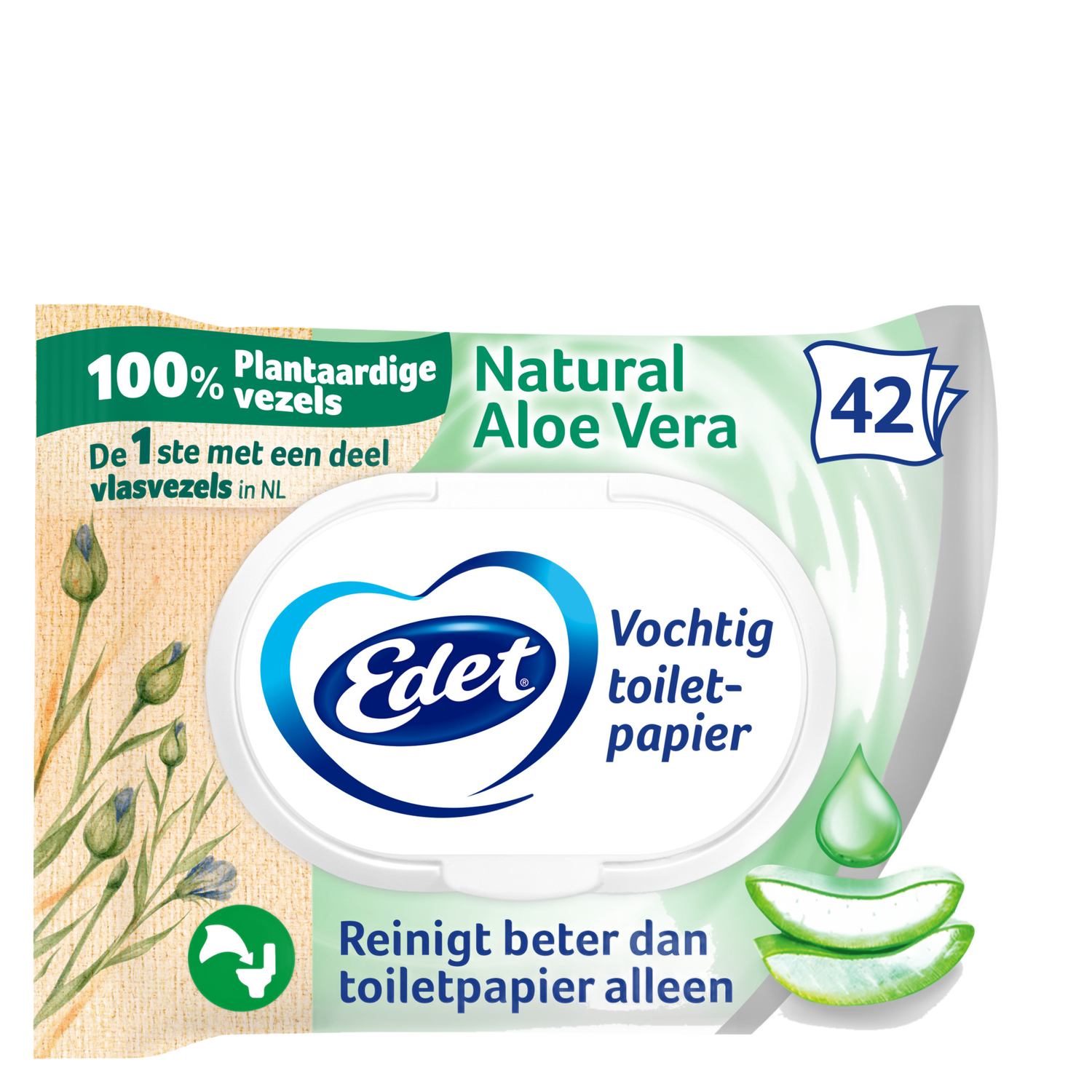 Edet Aloë Vera Vochting Toiletpapier 42 stuks