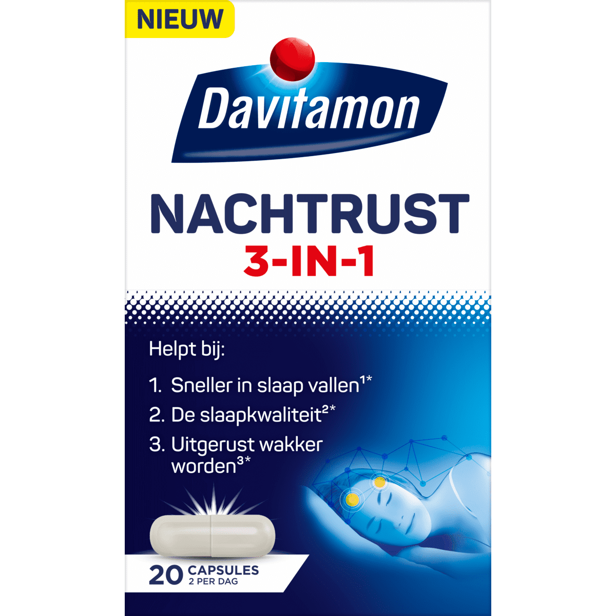 Davitamon Nachtrust 3-in-1 Capsules 20 stuks