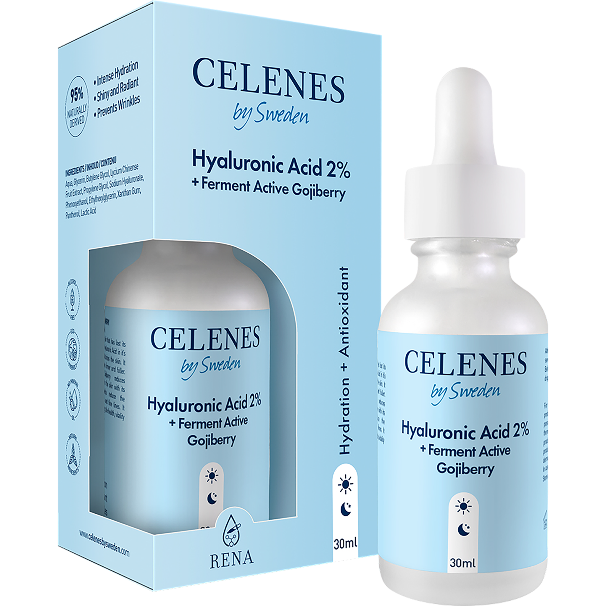 Celenes by Sweden Hyaluronic Acid 2% + Goijberry 30 ML