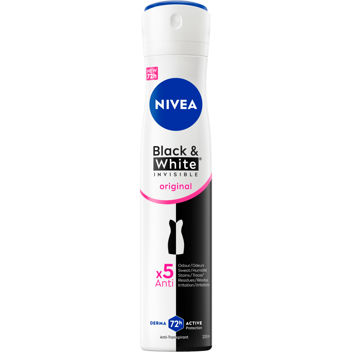 NIVEA Black & White Invisible Original Deodorant Spray 200 ML