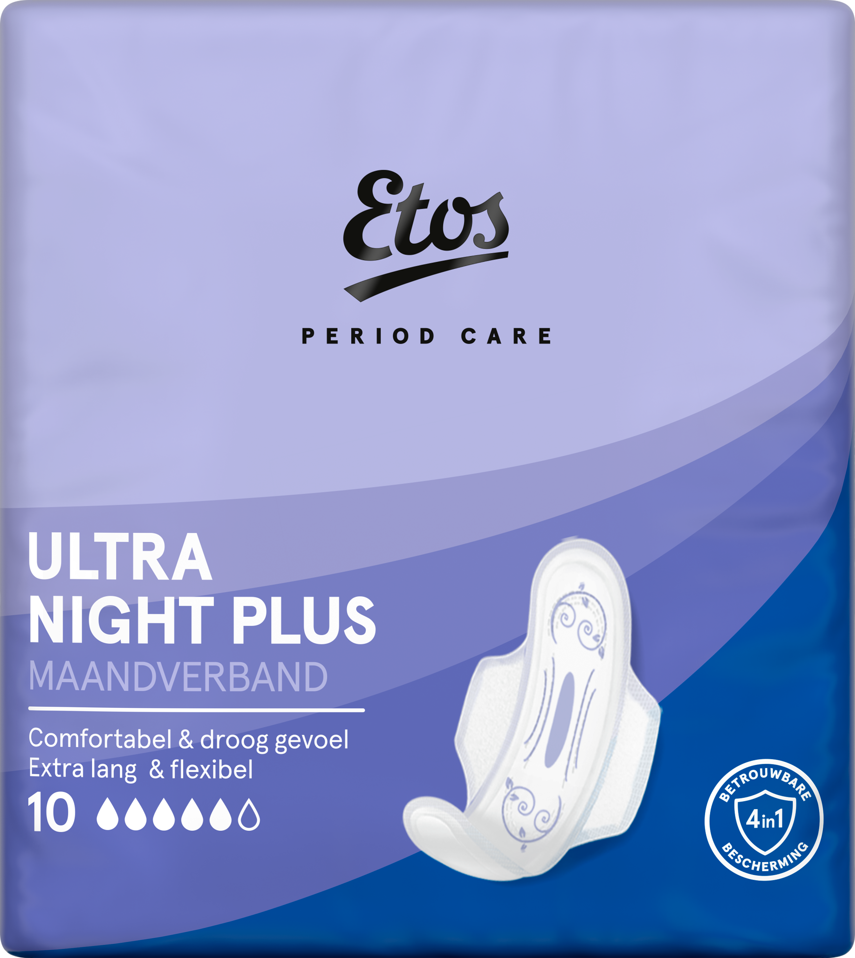 Etos Ultra Night Plus Maandverband 10 stuks