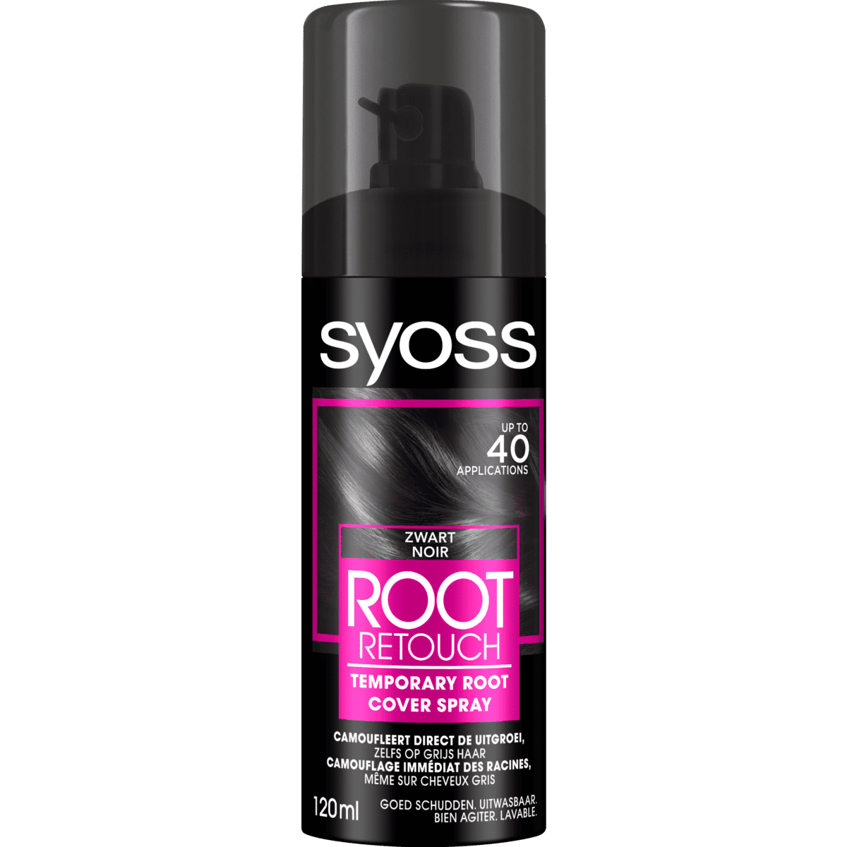 Syoss Uitgoeispray Zwart 120 ML
