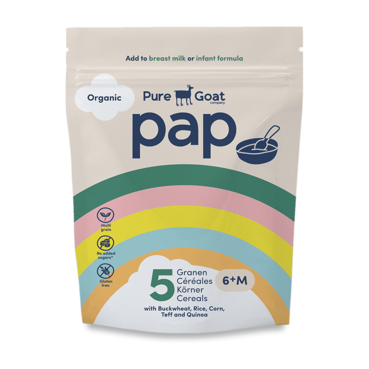 Pure Goat Bio Pap 5-Granen 6M+ 200 gram